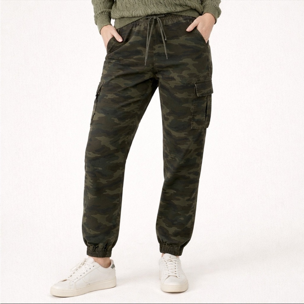 Sundry Green Camo Cotton Drawstring Pull On Jogger NWT! Made In USA Size 1 NWT